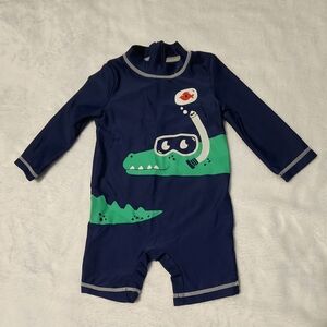 Carter's Blue and Green One Piece Swimwear